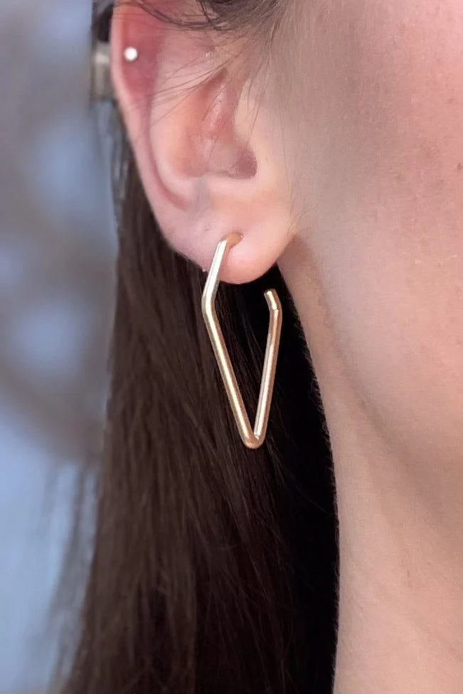 MATTE GOLD MAGNOLIA EARRINGS