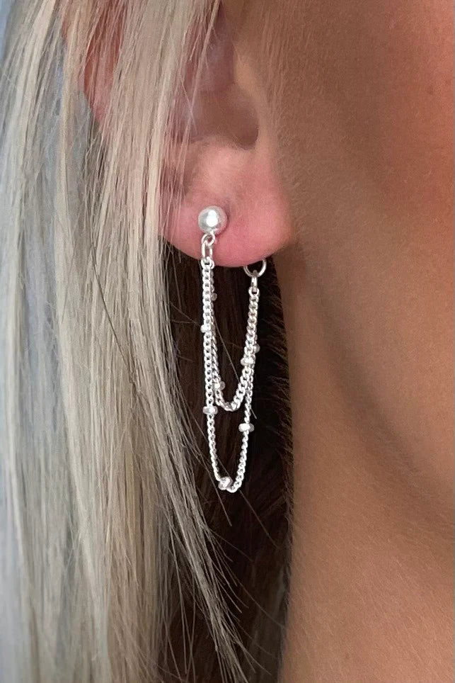 MATTE SILVER NICO EARRINGS