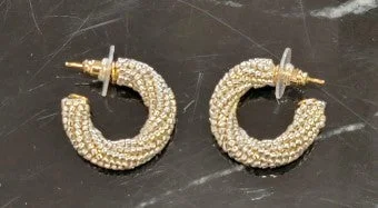 Mini Beaded Hoop Earrings