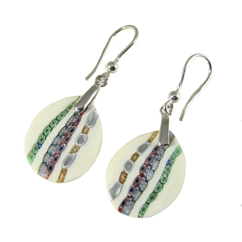 Murano glass drop-shaped earrings "Inglesina"