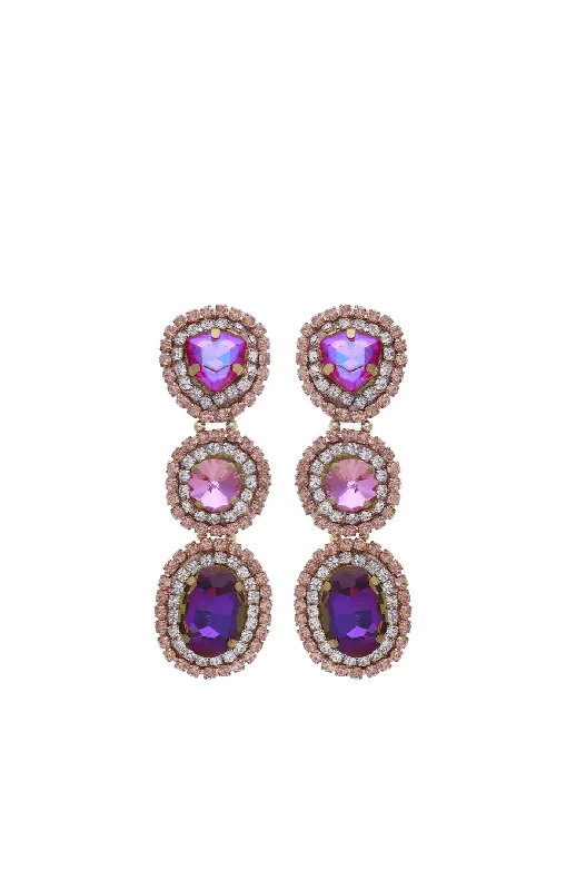 Purple Crystal Earrings