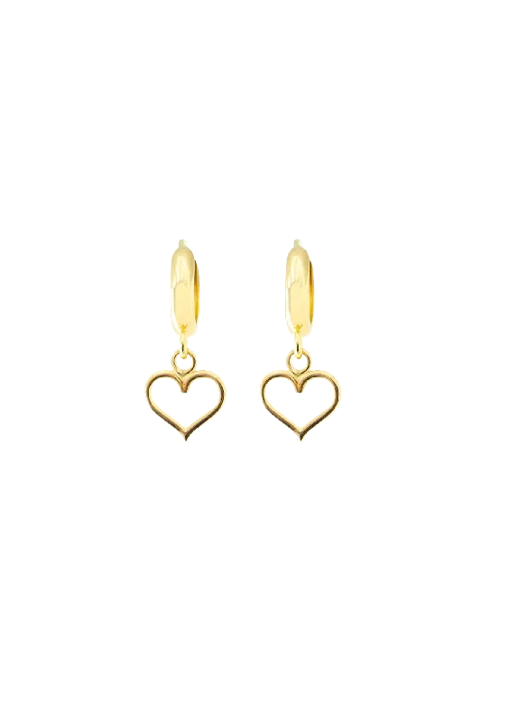 Petits Coeurs Gold Hoop Earrings