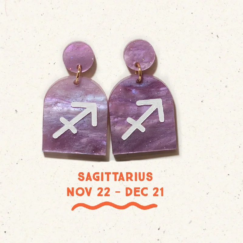 Sagittarius Zodiac Earrings