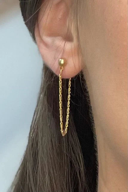 SATIN GOLD LUCA EARRINGS