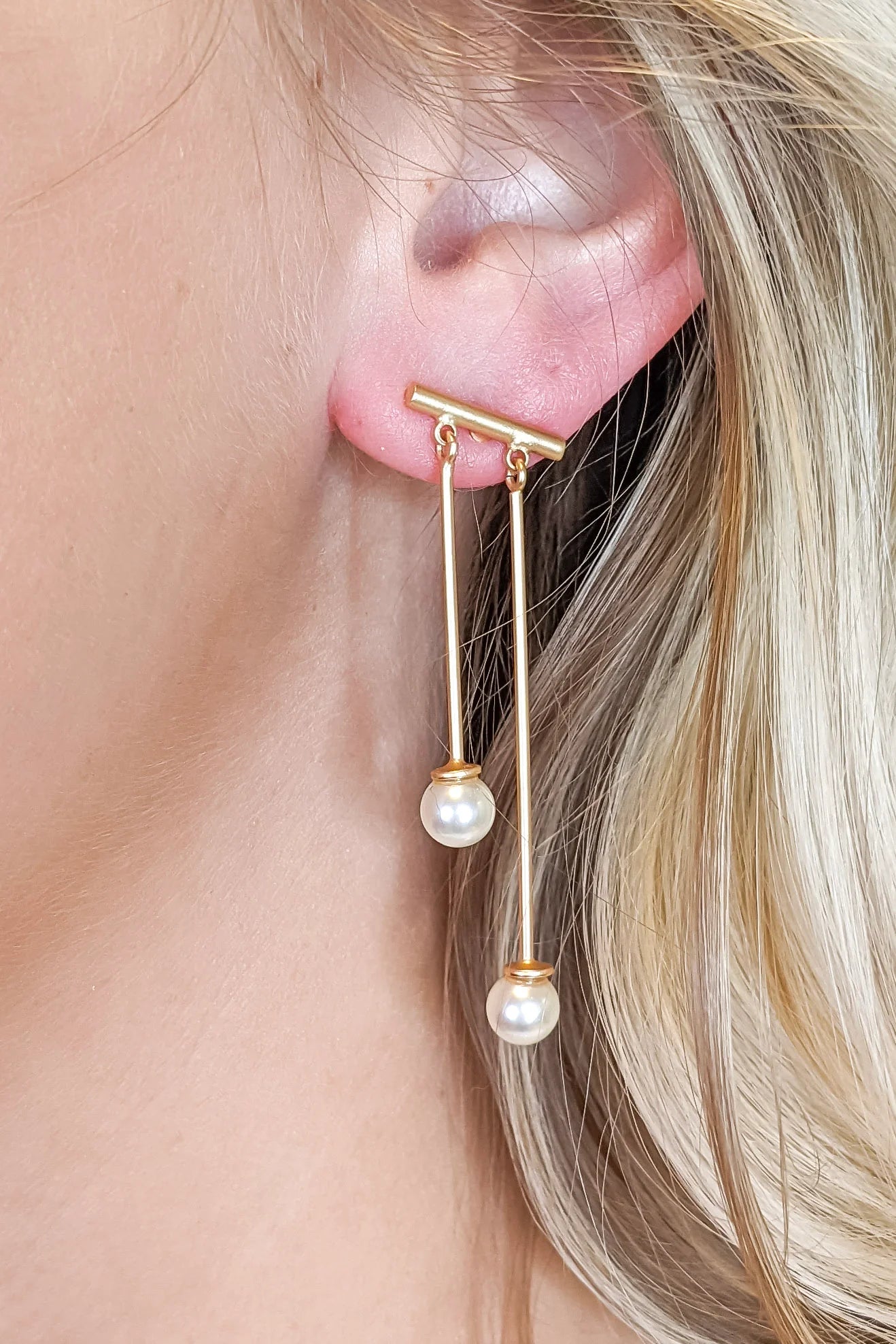 SATIN GOLD NOAH EARRINGS