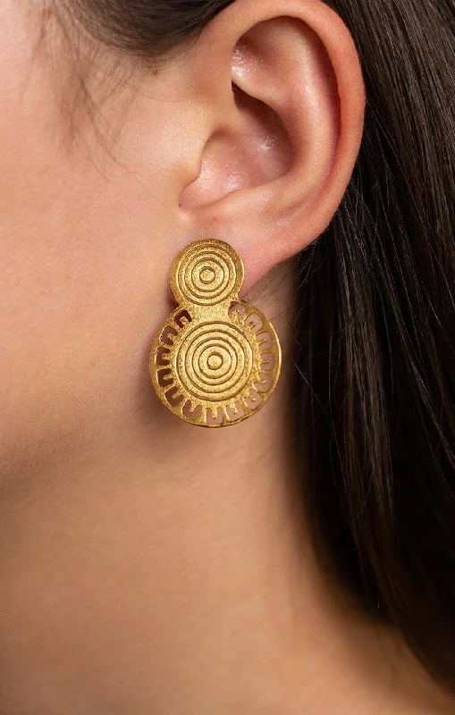 Gold Geometric Stud Earrings