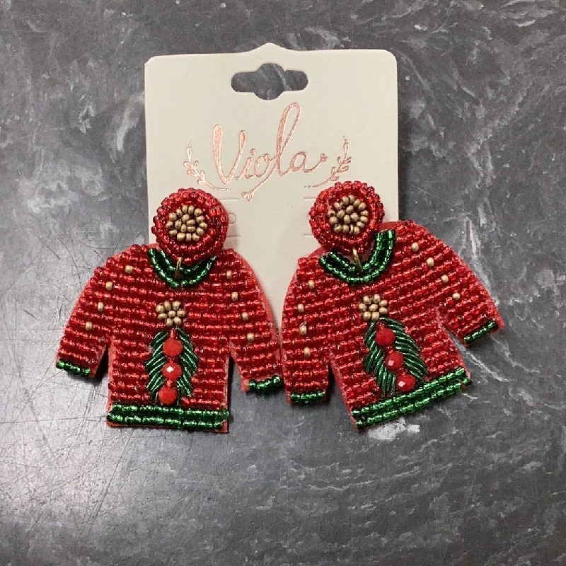 Ugly Sweater Bead Earrings