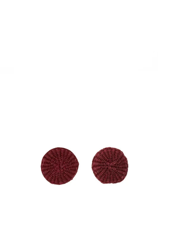 Toquilla Straw Circle Earrings