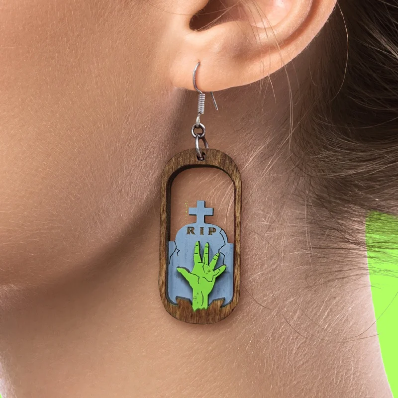 Zombie Hand Dangle Earrings